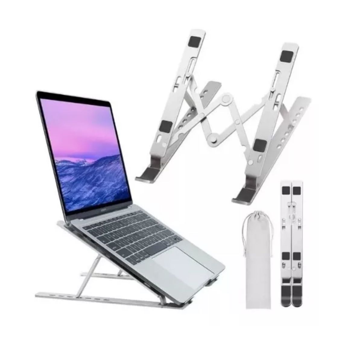 JM IMPORT - Soporte para Laptop de Aluminio Plegable - Portatil Multifuncion