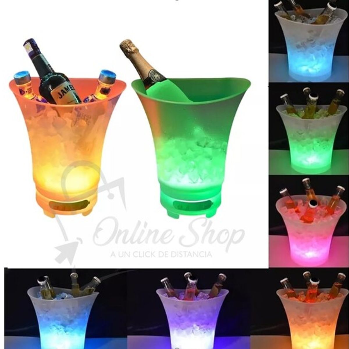 GENERICO - Hielera 7 LT. Parlante Bluethooth y Luz Led