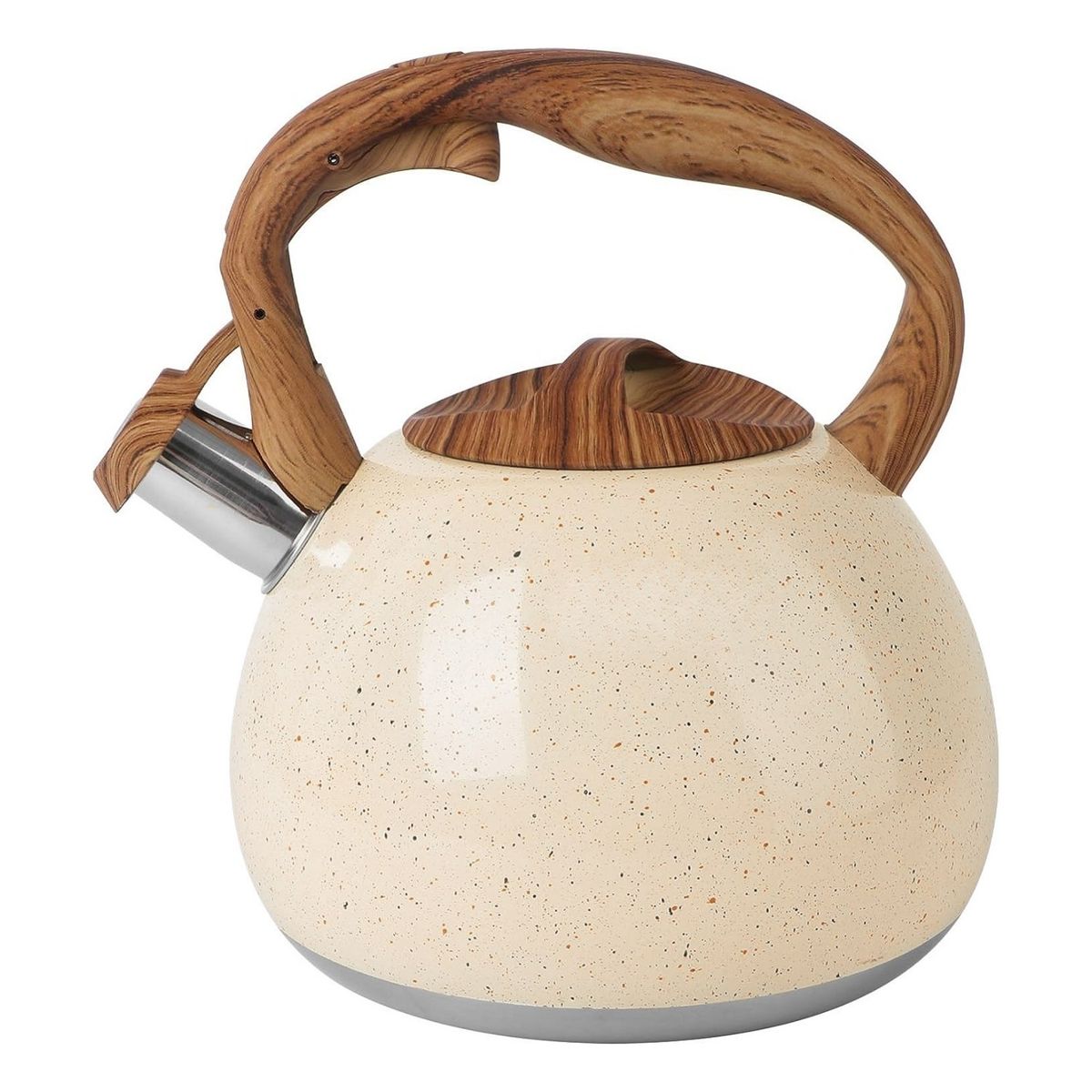 PENTHA - Tetera Silbadora Acero Inox Acabado Granito 5L Crema