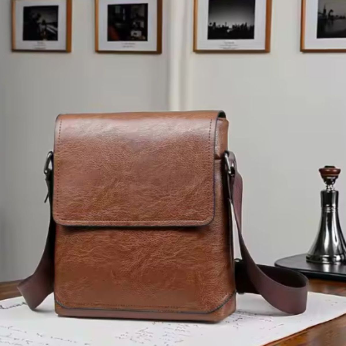 JEEP - Morral Para Hombres De Diseño Elegante -  JEEP BULUO Cuero PU.CAFE