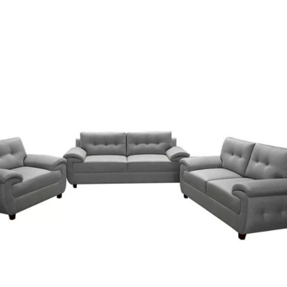 AMOBLART - sillon CANGREJO 3-2-1 color PLOMO 4 COJINES