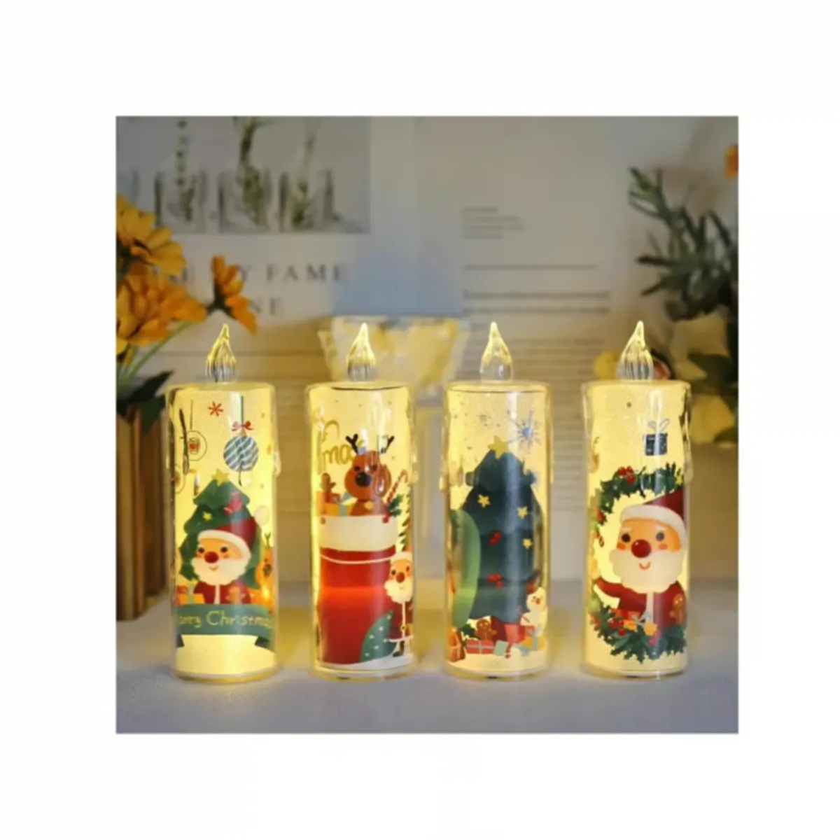 GENERICO - Luces de vela LED Navidad - blanca cálida luz nocturna