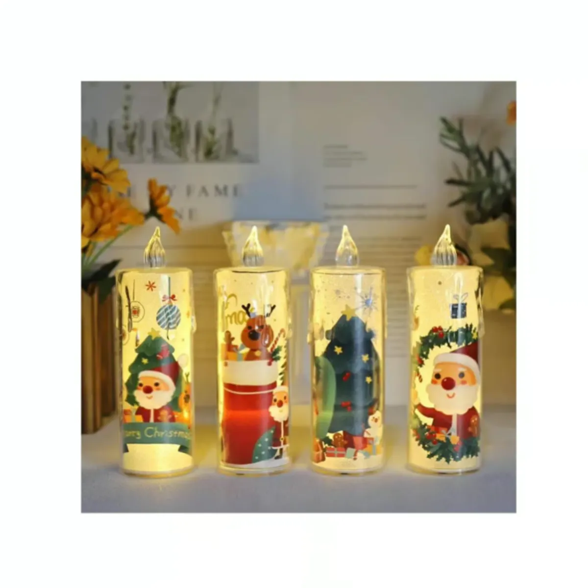 GENERICO - Luces de vela LED Navidad - blanca cálida luz nocturna