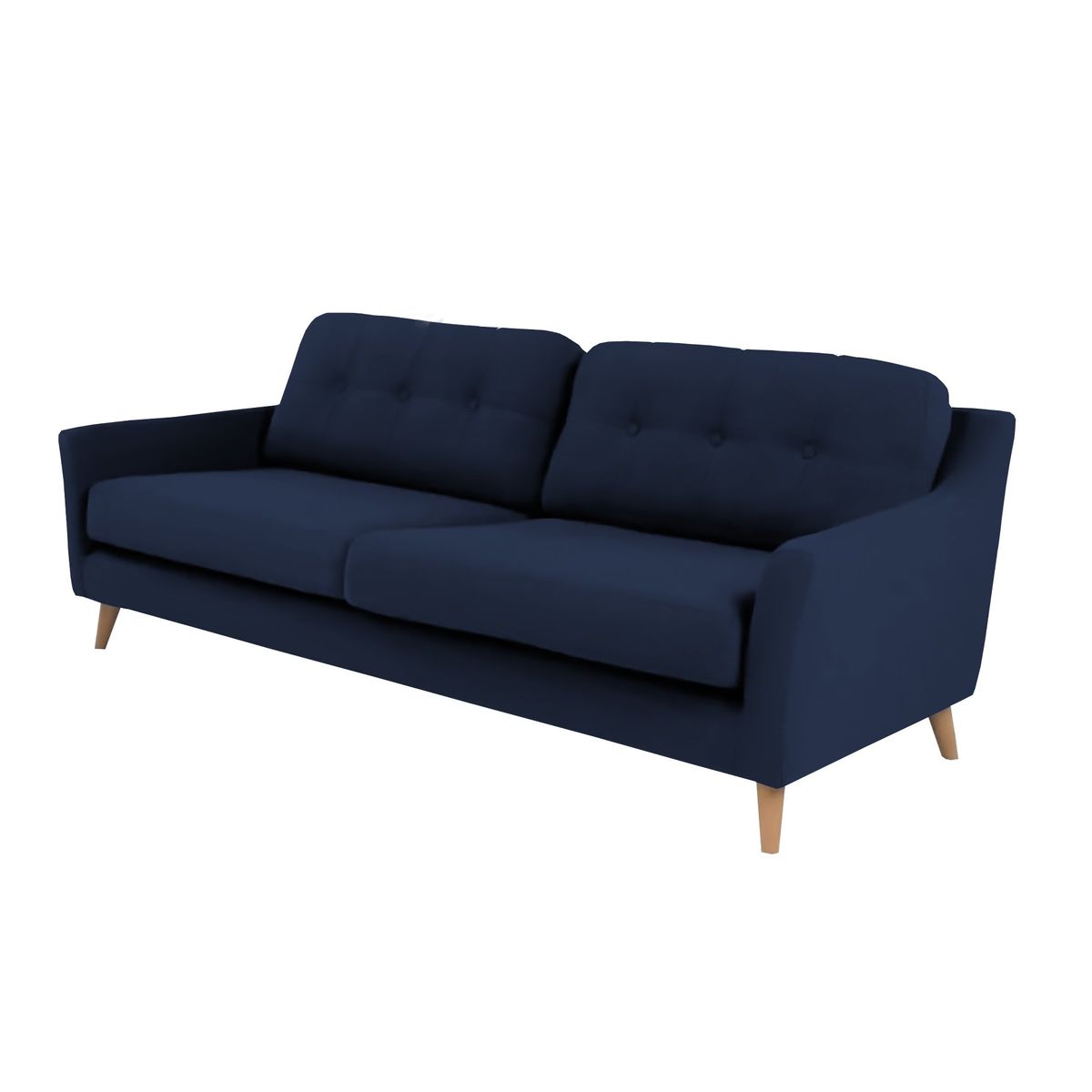 BARAKA HOME - Sofá Vintage Natan 3 cuerpos - Azul marino