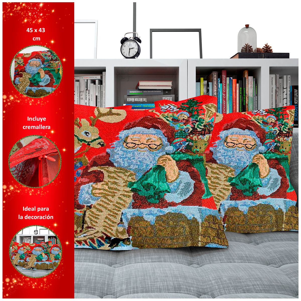 GENERICO - Funda para cojín Diseños Navideños