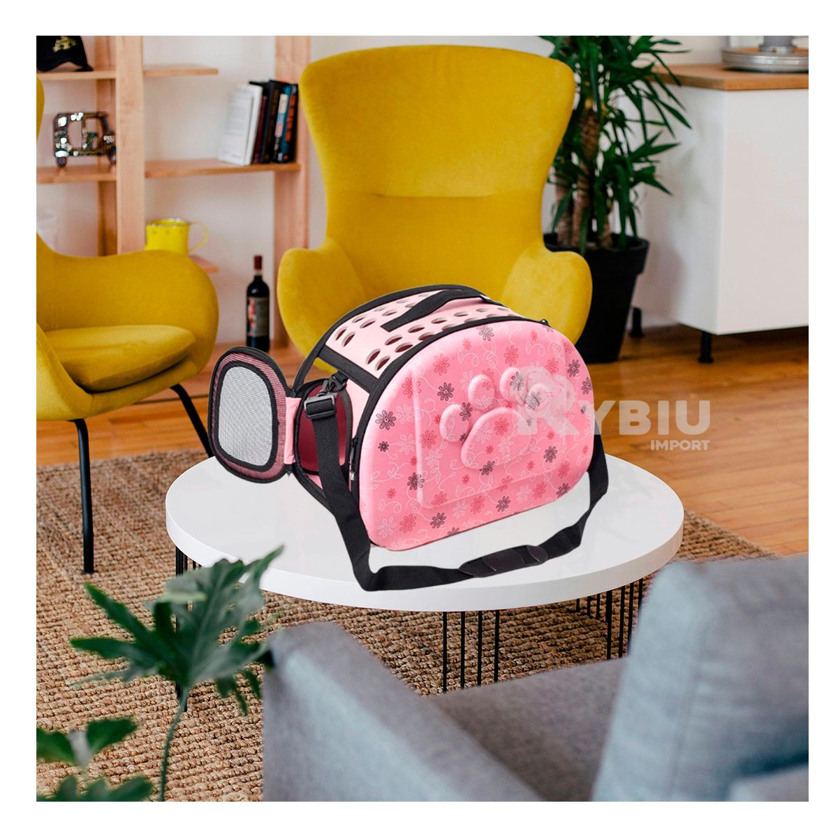 GENERICO - Transportin para Gatos con Ventilación Rosado Y+MiniAgenda