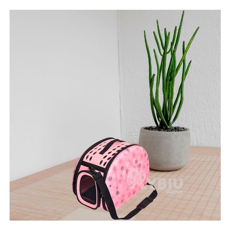 GENERICO - Transportador para Mascotas de Goma Rosado Y+Papel de Regalo