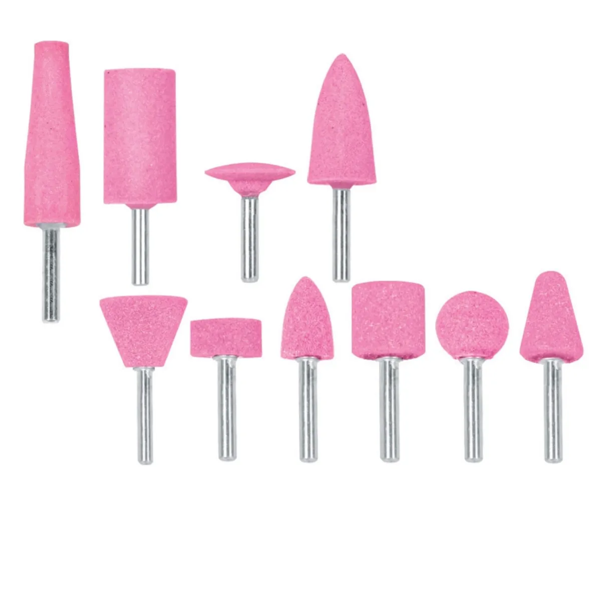 TRUPER - Juego de 10 piedras montadas zanco 1/4", uso general, Truper