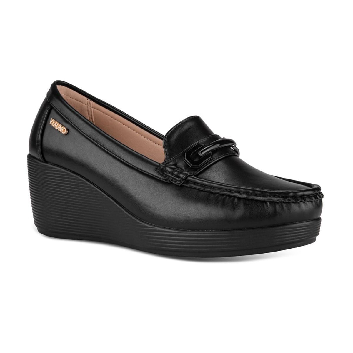 VIA UNO - Mocasin Via Uno PN08 Black - Mujer