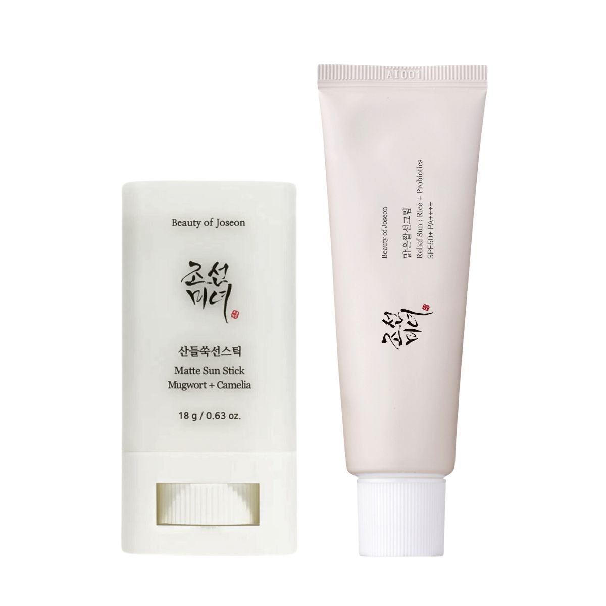 BEAUTY OF JOSEON - Matte Sun Stick Mugwort Camelia + Relief Sun Rice Probiotics Duo Pack