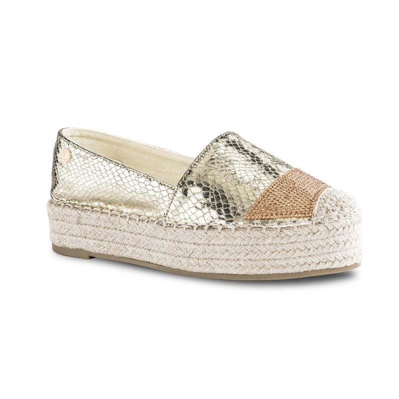 VIA UNO - Alpargata Via Uno RS-A12 Gold - Mujer