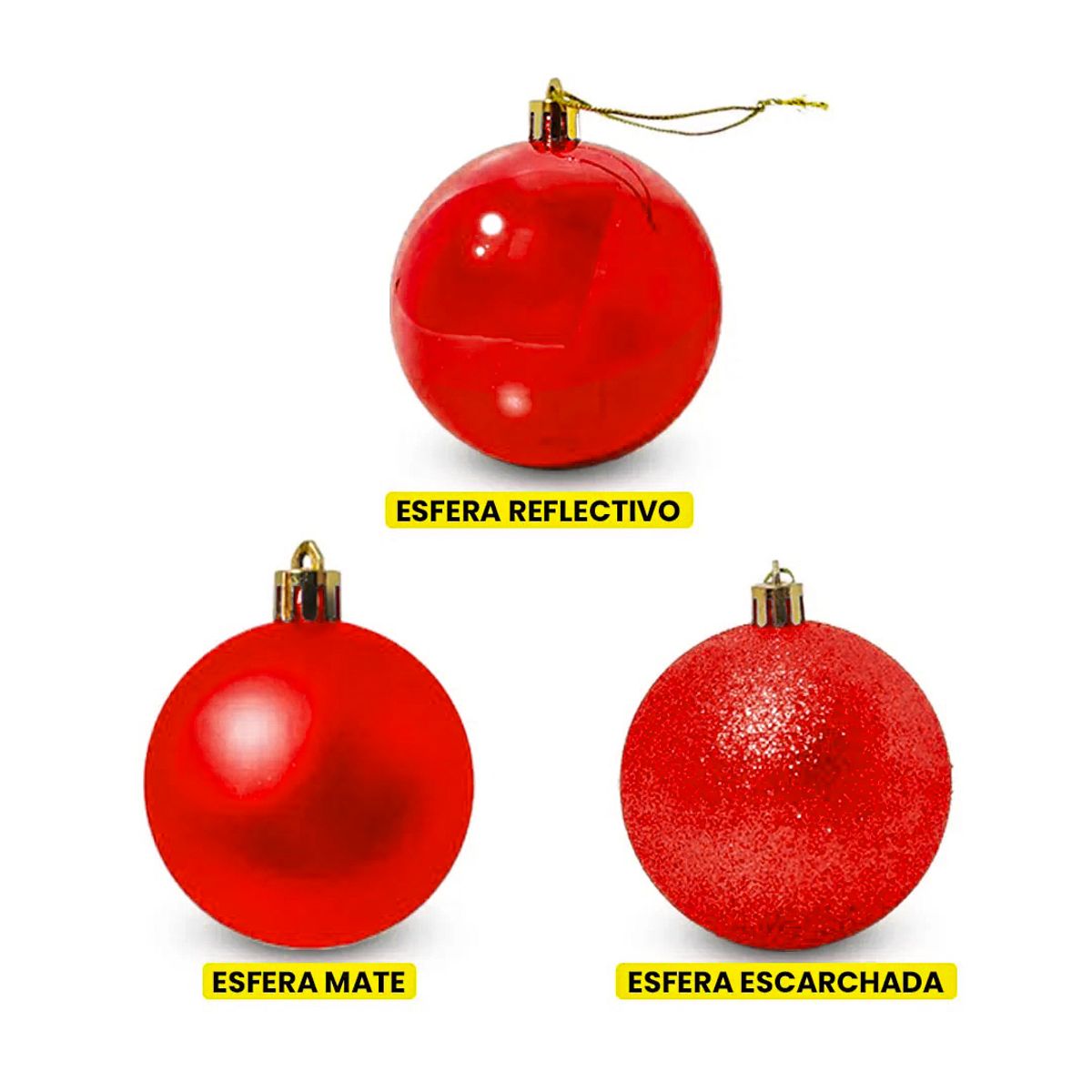 GENERICO - COMBO ARBOL NAVIDEÑO PUNTAS NEVADAS 180 M.+ 24 BOLAS ROJO + LUCES