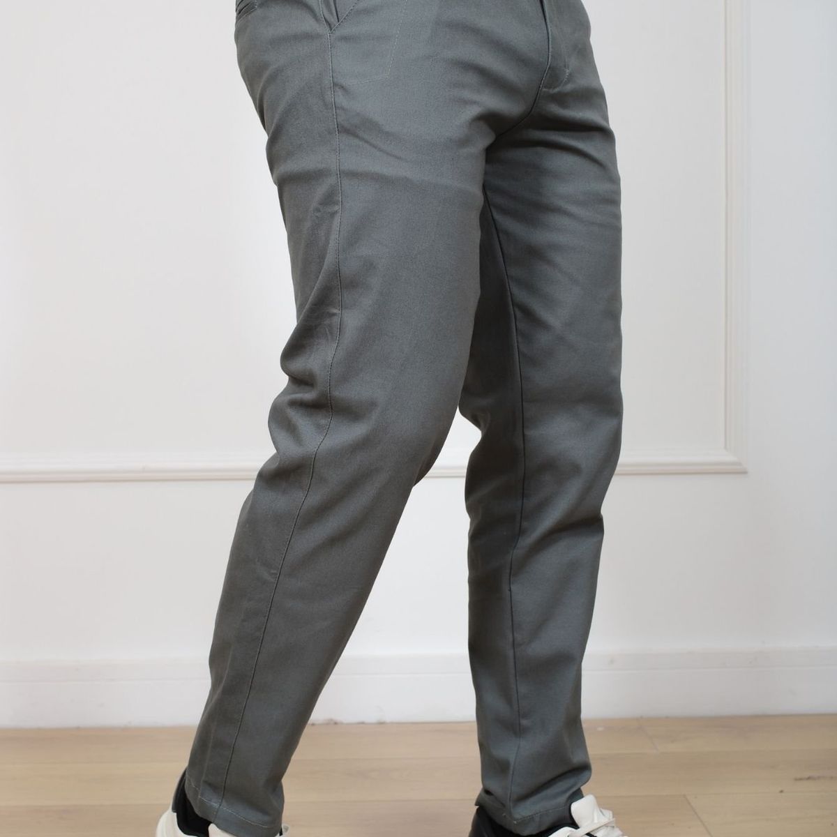 J JERAOUS - PANTALOM JERAOUS DRILL STRECH Verde Cemento