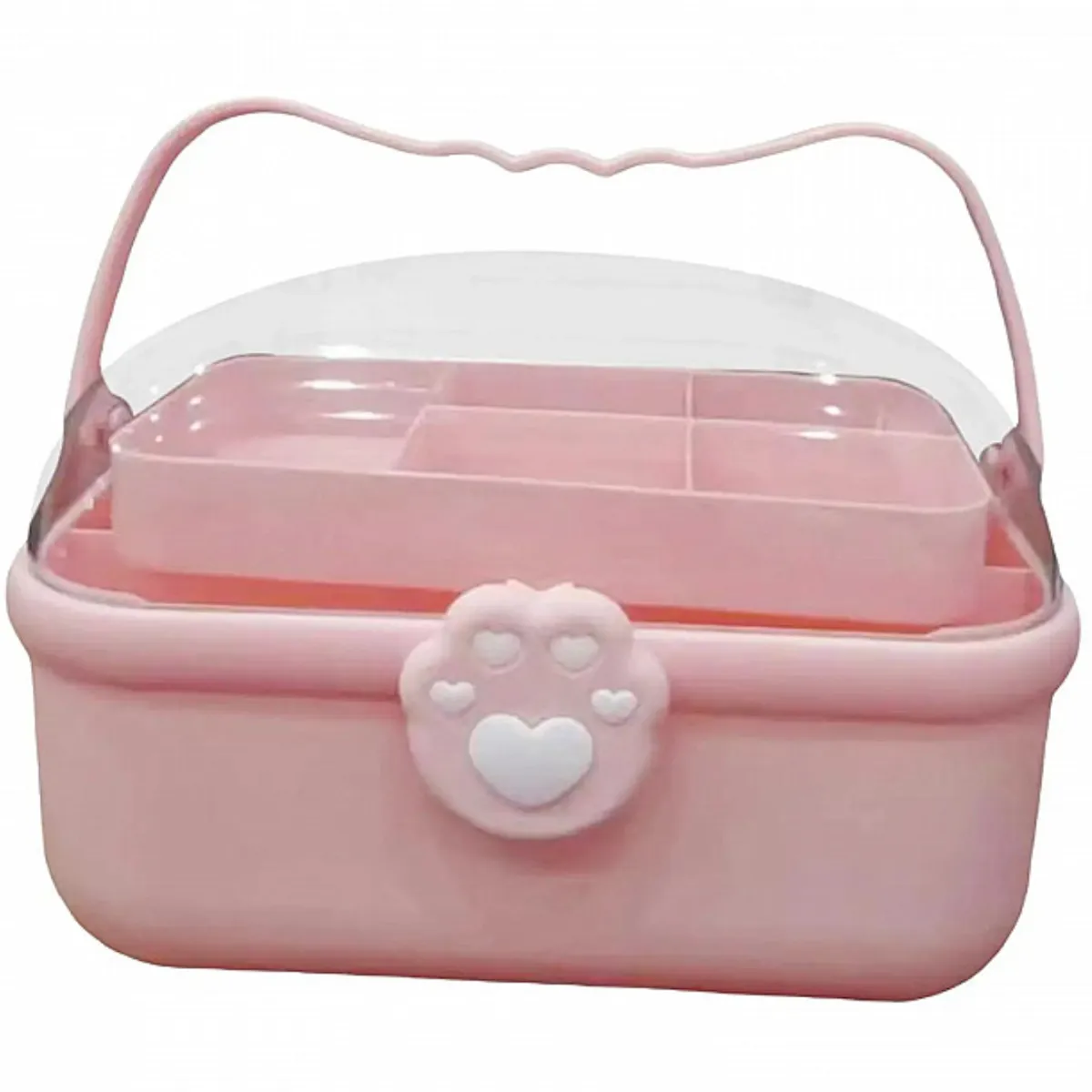 GENERICO - Caja Grande Organizadora Cosmetiquera Acrílico Kawai - Rosado