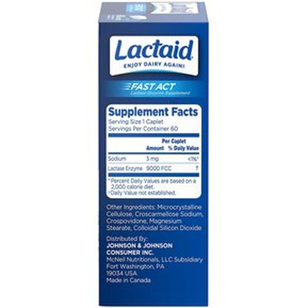 GENERICO - Suplemento de Enzima Lactosa Natural Lactaid 60 Comprimidos