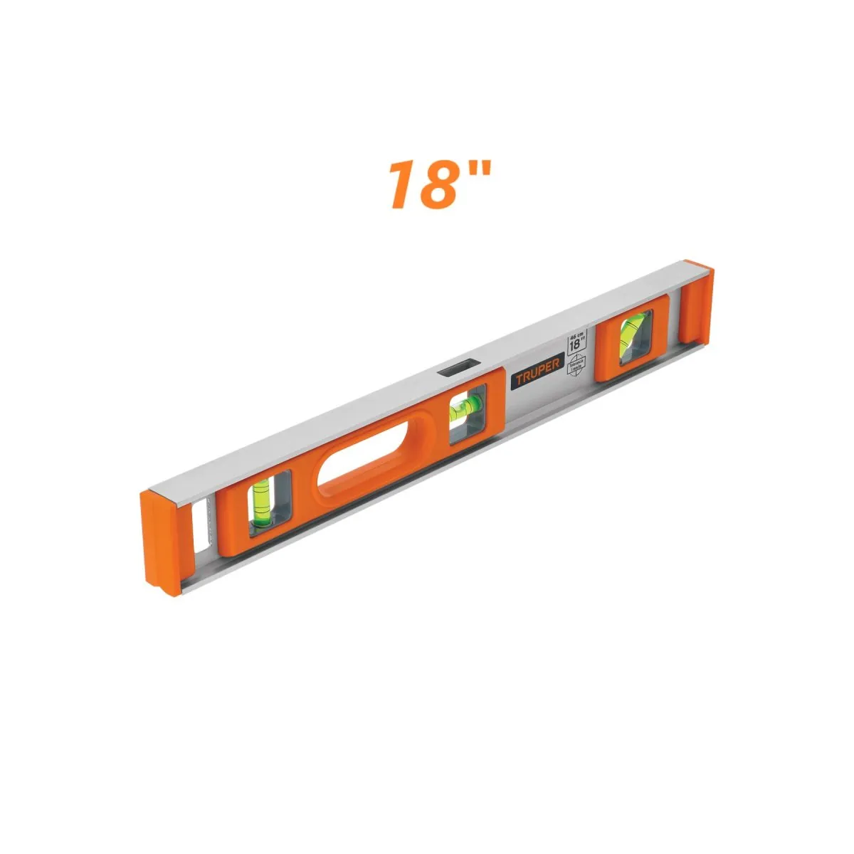 TRUPER - Nivel Profesional de 18" de Mano Aluminio, TRUPER 17034