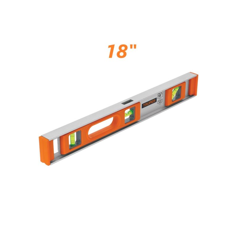 TRUPER - Nivel Profesional de 18" de Mano Aluminio, TRUPER 17034