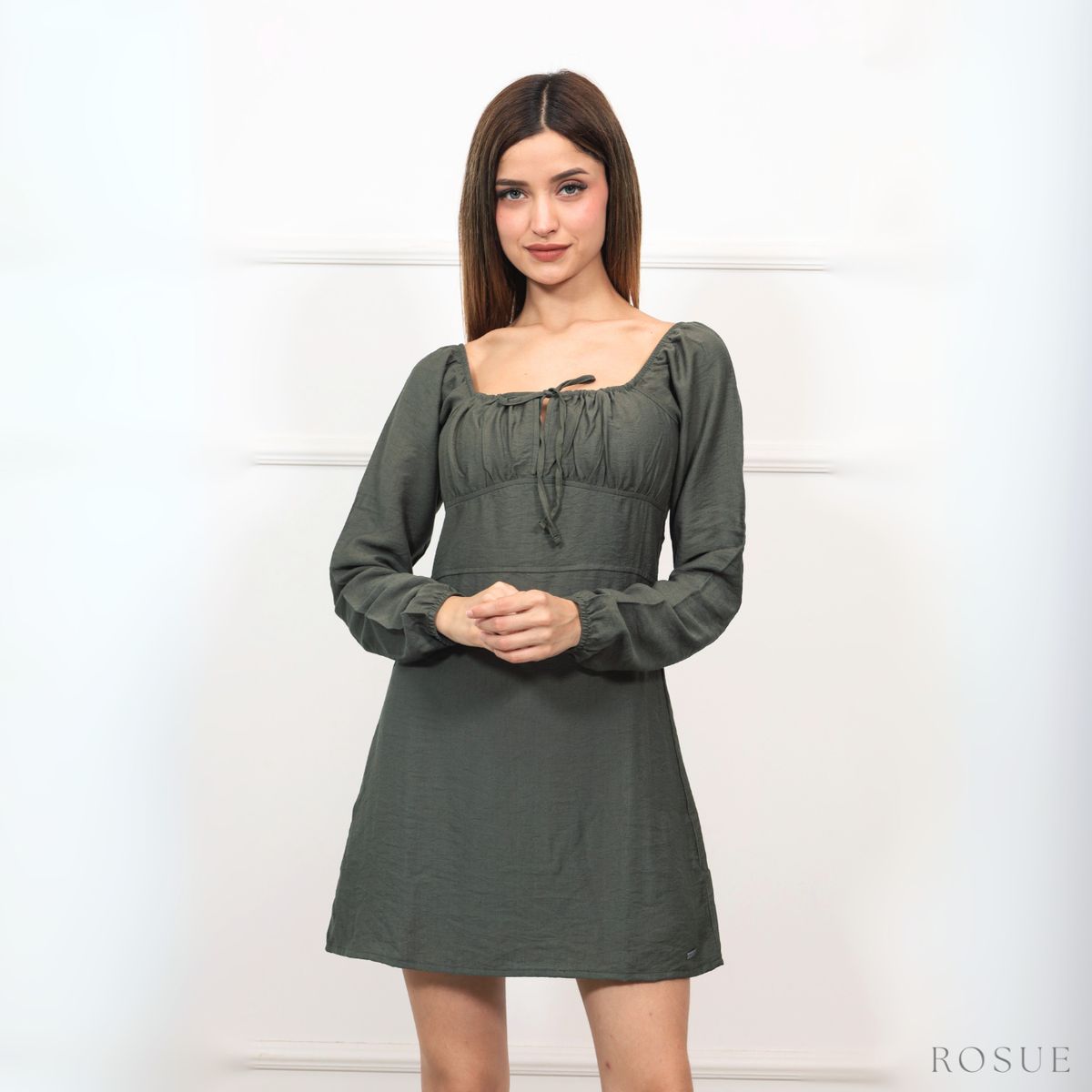 ROSUE - Vestido mujer con mangas elegante juvenil