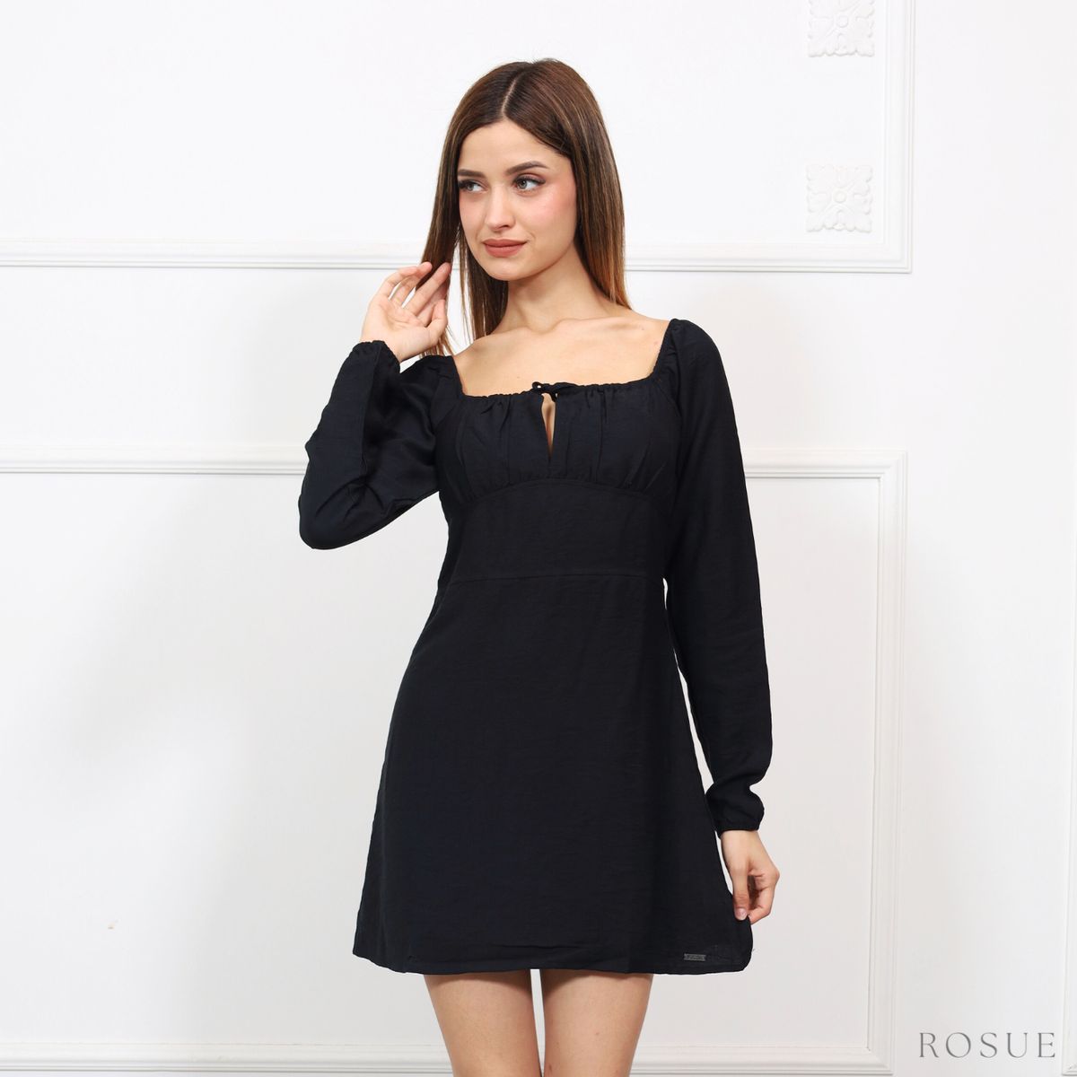 ROSUE - Vestido mujer con mangas elegante juvenil