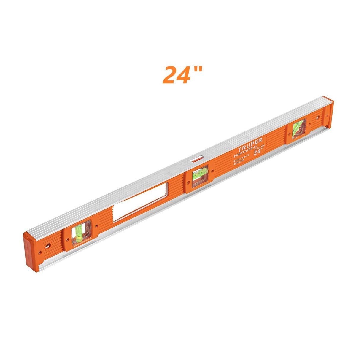 TRUPER - Nivel Profesional de 24" de Mano Aluminio, TRUPER 17036