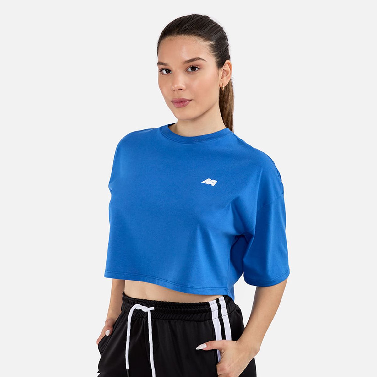 NEW ATHLETIC - Polo Crop New Athletic Jimena Azulino Mujer