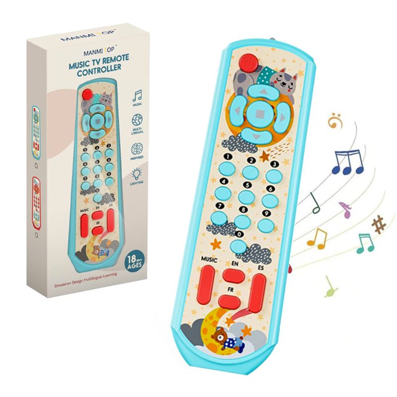 GENERICO - Juguete Didáctico Control Remoto Celeste Musical