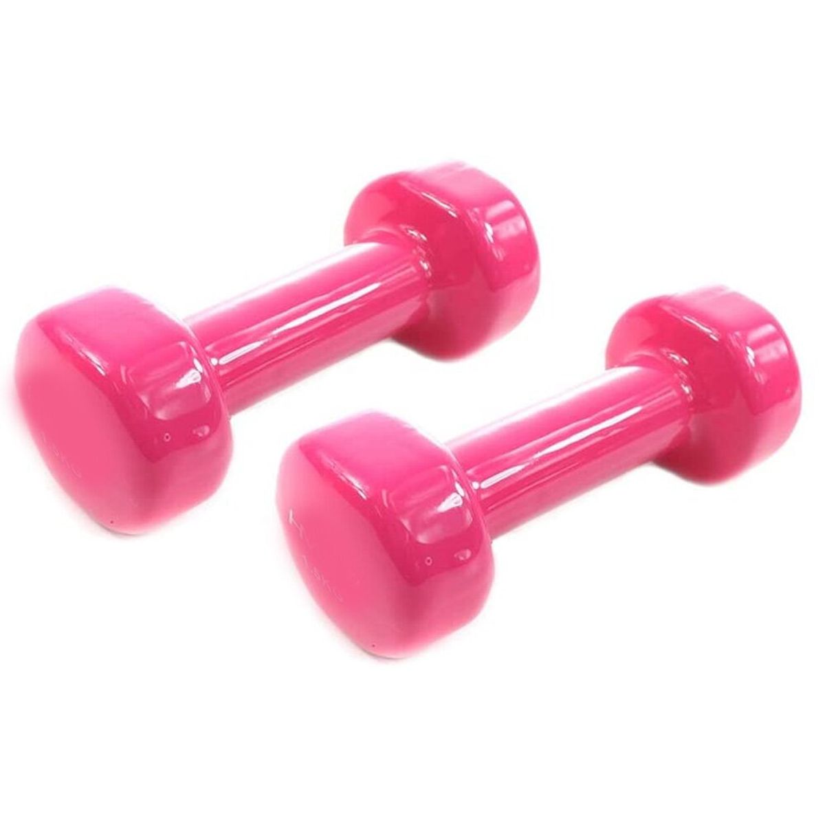 GENERICO - Mancuernas de Vinil 2 Kg Pack 2 Unidades Rosado
