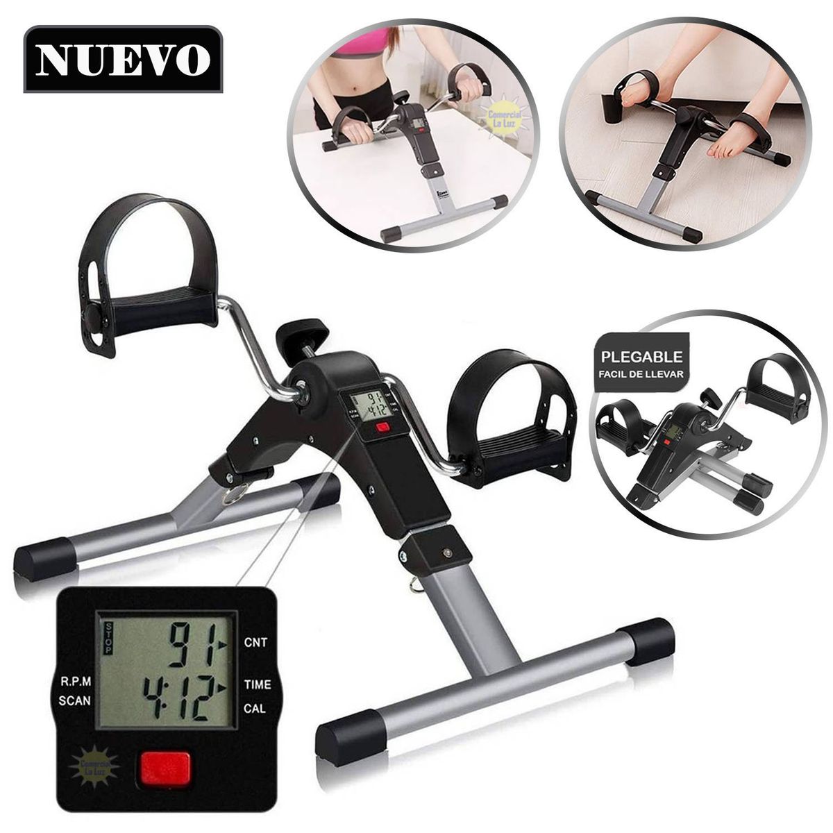 SM - Pedalera Ejercitador Digital Terapia Piernas y Brazos