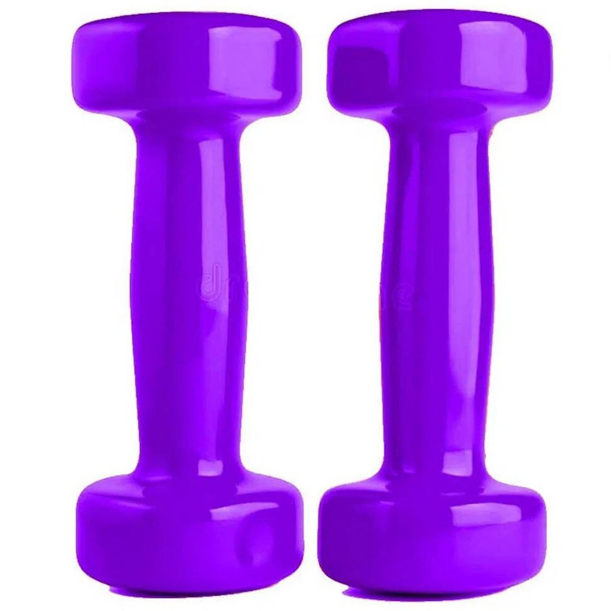 GENERICO - Mancuernas de Vinil 2 Kg Pack 2 Unidades Morado