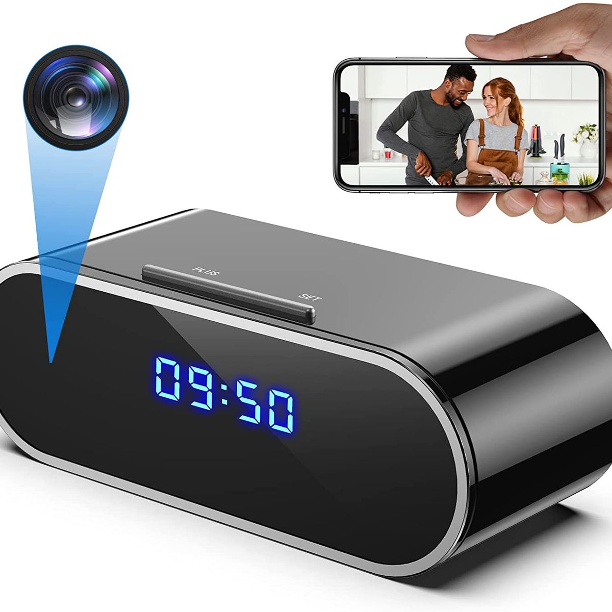 GENERICO - CAMARA RELOJ DIGITAL WIFI FULL HD CON VISION NOCTURNA
