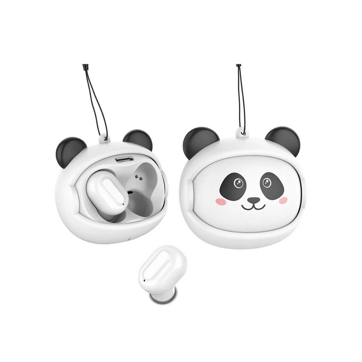 EWTTO - Audífonos Bluetooth Ewtto Diseño PANDA Rostro Intercambiable