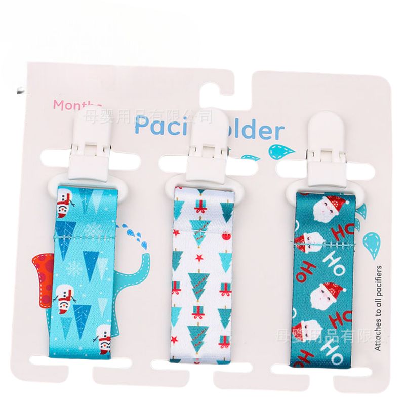 THE BABY SPOT - Pack x 3 un - Sujetadores de chupón para bebé (NAVIDAD)