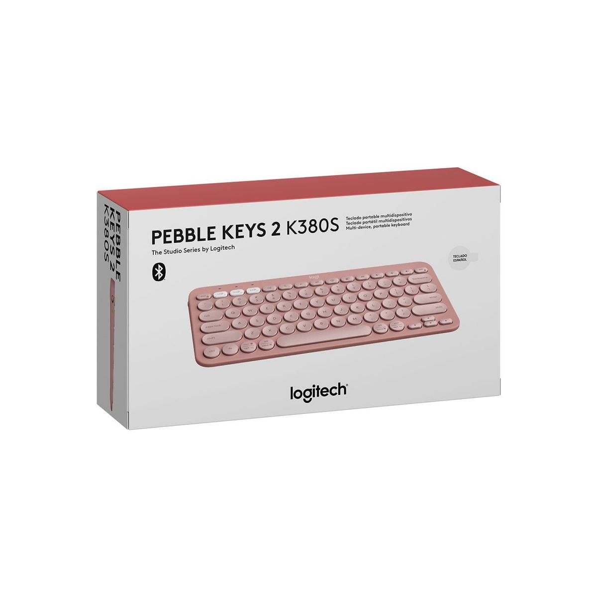 LOGITECH - TECLADO WINDOWS INALÁMBRICO LOGITECH K380S PEBBLE KEYS 2 BLUETOOTH/WIRELESS SP ROSA