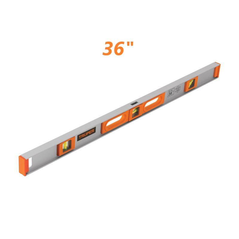 TRUPER - Nivel Profesional de 36" de Mano Aluminio, TRUPER 17038