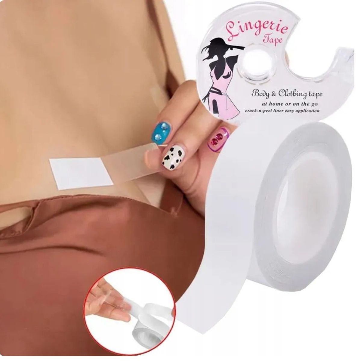 VARIOS - Cinta De Doble Cara Para Ropa Y Cuerpo Con Dispensad Lingerie tape