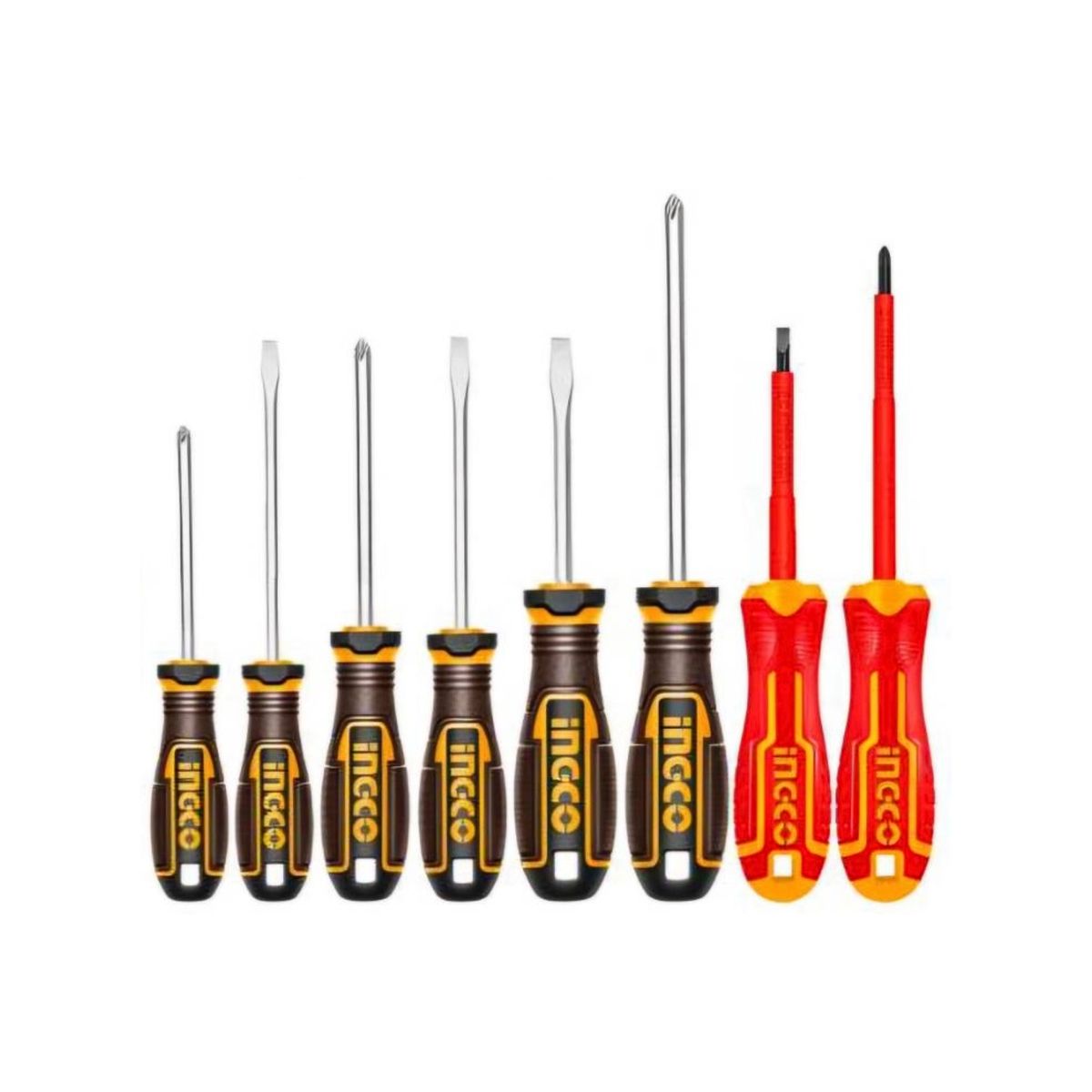 INGCO TOOLS - Juego de 8 destornilladores Ingco