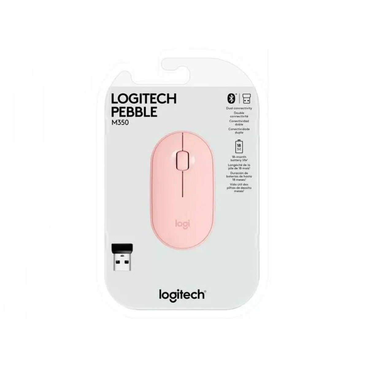 LOGITECH - Mouse Logitech Pebble M350 Wireless Rose