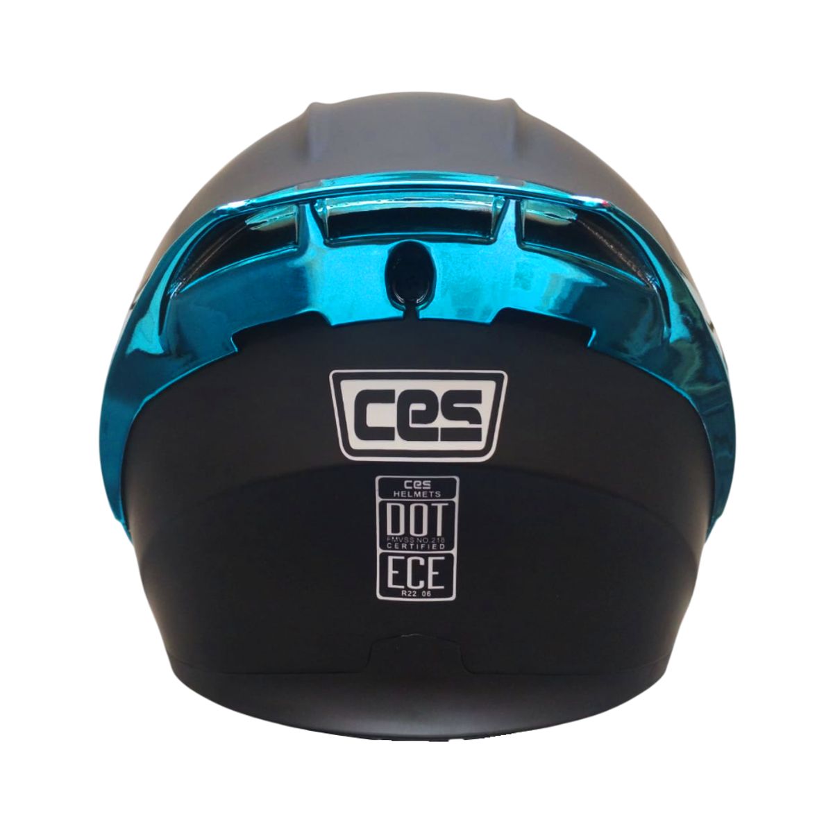 CES - CASCO MOTO DOBLE CERTIFICADO ECER DOT DOBLE VISOR NEGRO MATE AZUL L