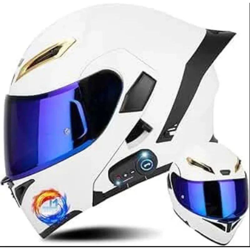 CES - CASCO MOTO DOBLE CERTIFICADO ECER DOT DOBLE VISOR BLANCO