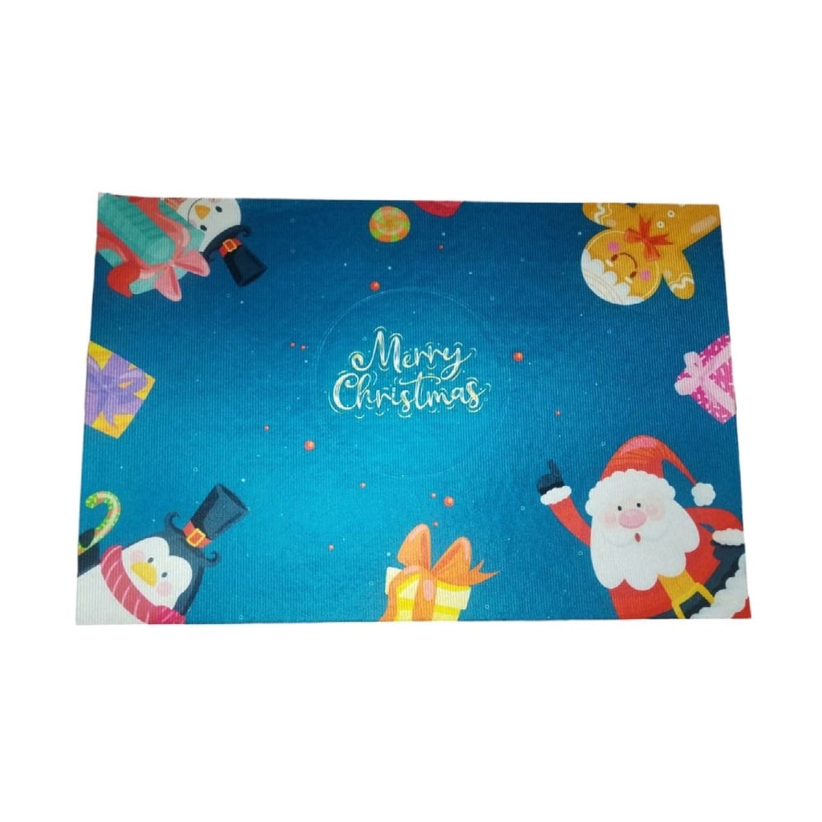 GENERICO - SET DE 2 TAPETES NAVIDEÑO ANTIDESLIZANTE ALFOMBRA  58 X 38 CM