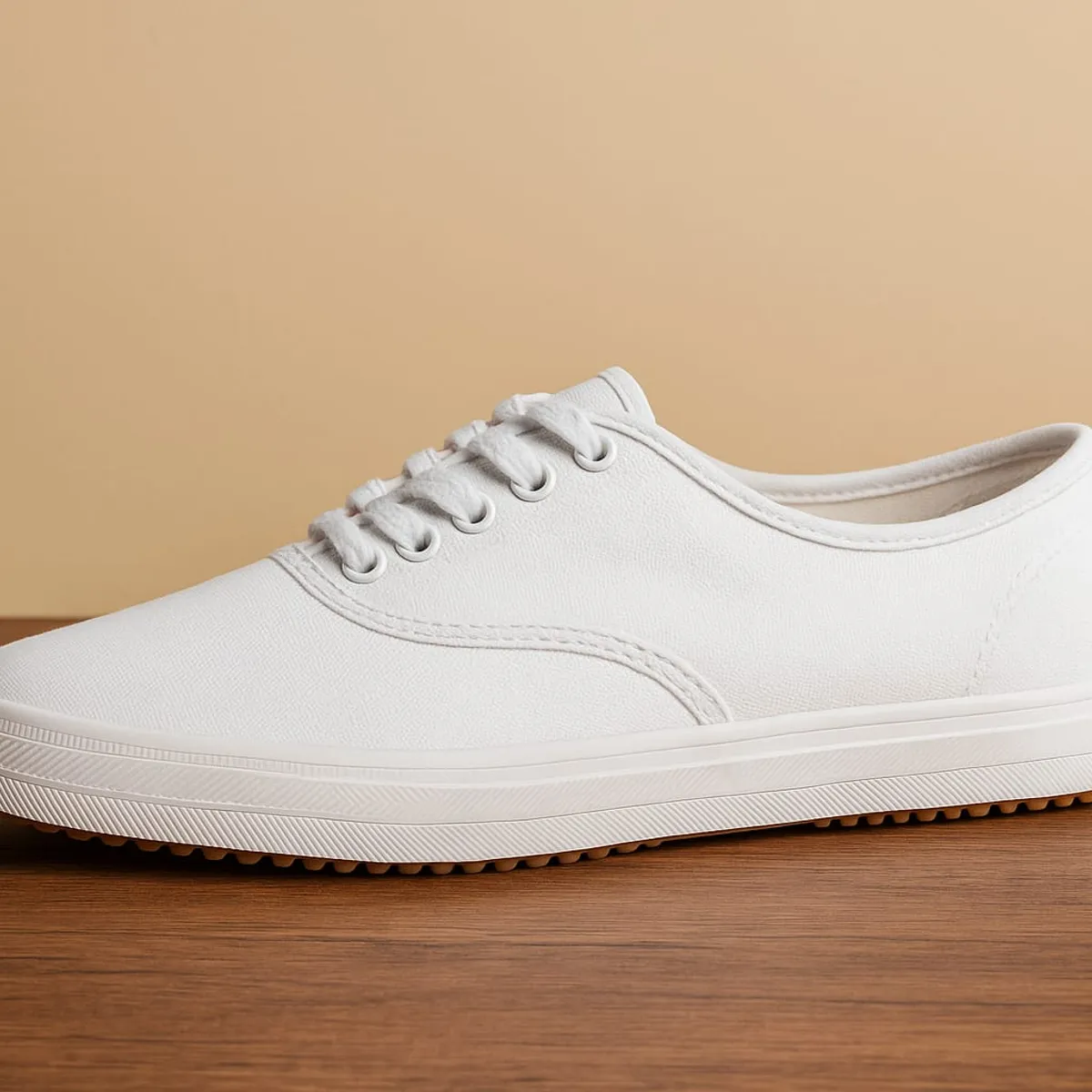 GENERICO - Zapatilla lona blanco negro de dama nana trabajo unifor