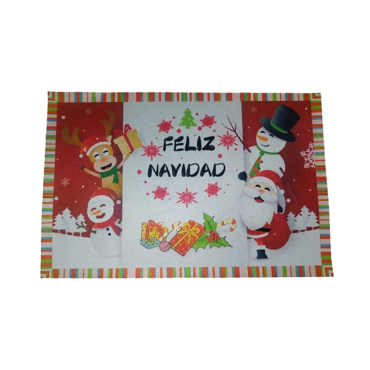 GENERICO - SET DE 2 TAPETES NAVIDEÑO ANTIDESLIZANTE ALFOMBRA  58 X 38 CM