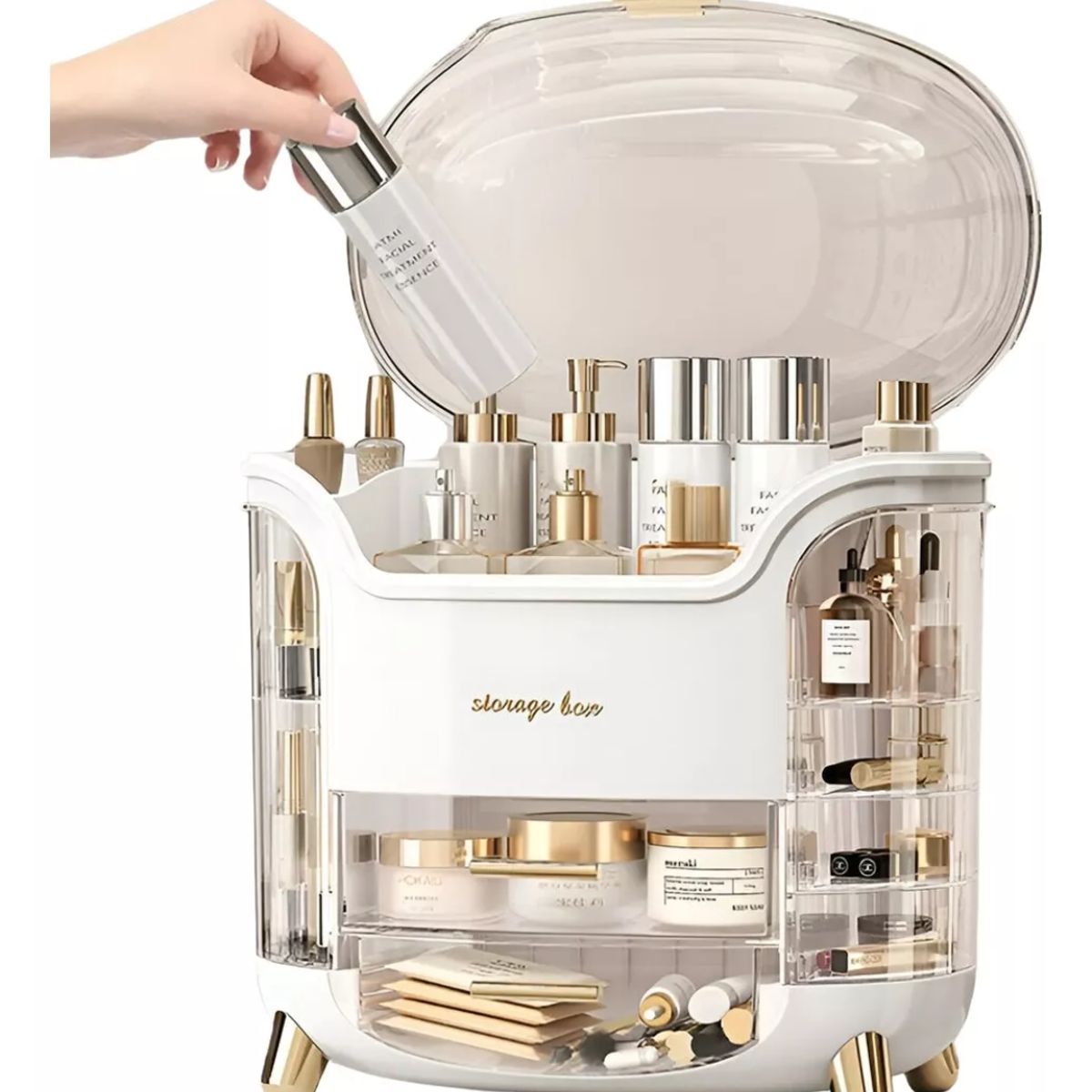 GENERICO - Organizador de Cosméticos Maquillaje Perfumes y Joyas BLANCO