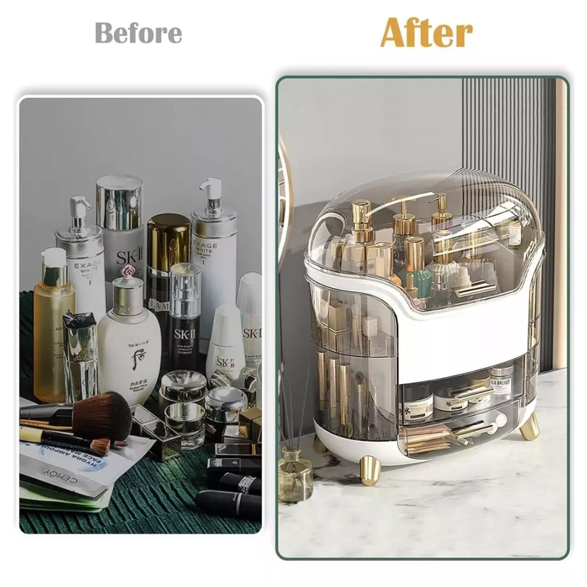 GENERICO - Organizador de Cosméticos Maquillaje Perfumes y Joyas BLANCO