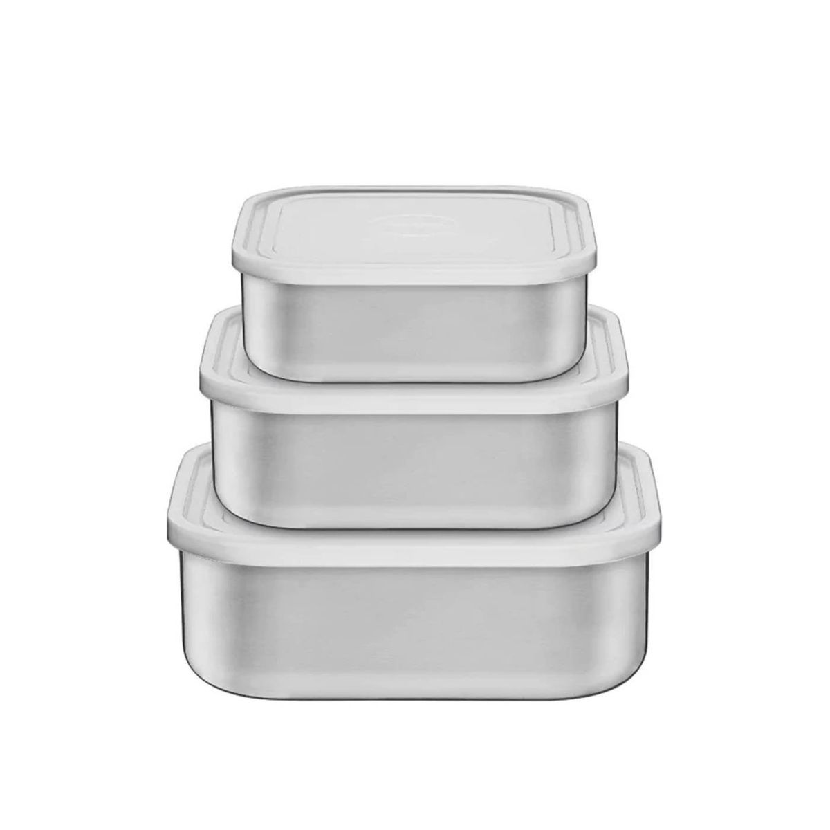 TRAMONTINA - Juego de Taper  TRAMONTINA X3 piezas Cuadrado