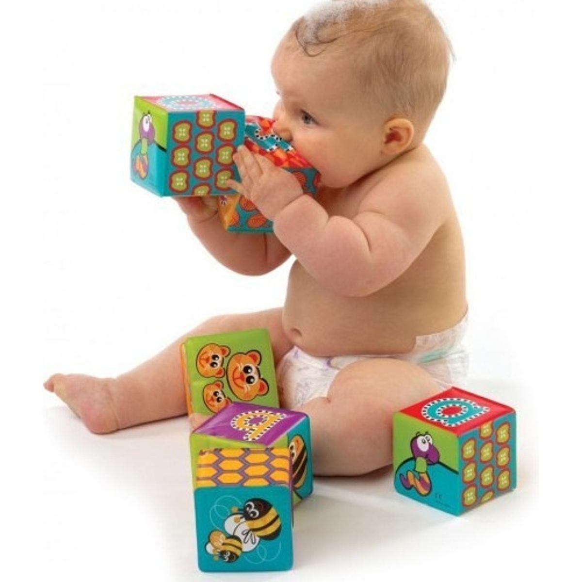 PLAYGRO - 0183838 Cubos De Baño Niño - (6 Pcs)
