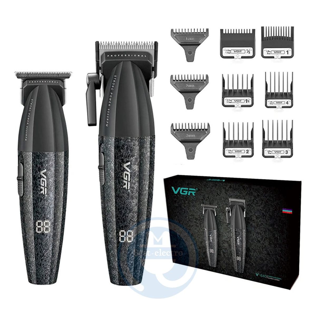 GENERICO - Combo Barber VGR V-640 Cortadora y Trimmer con Cable de Carga USB