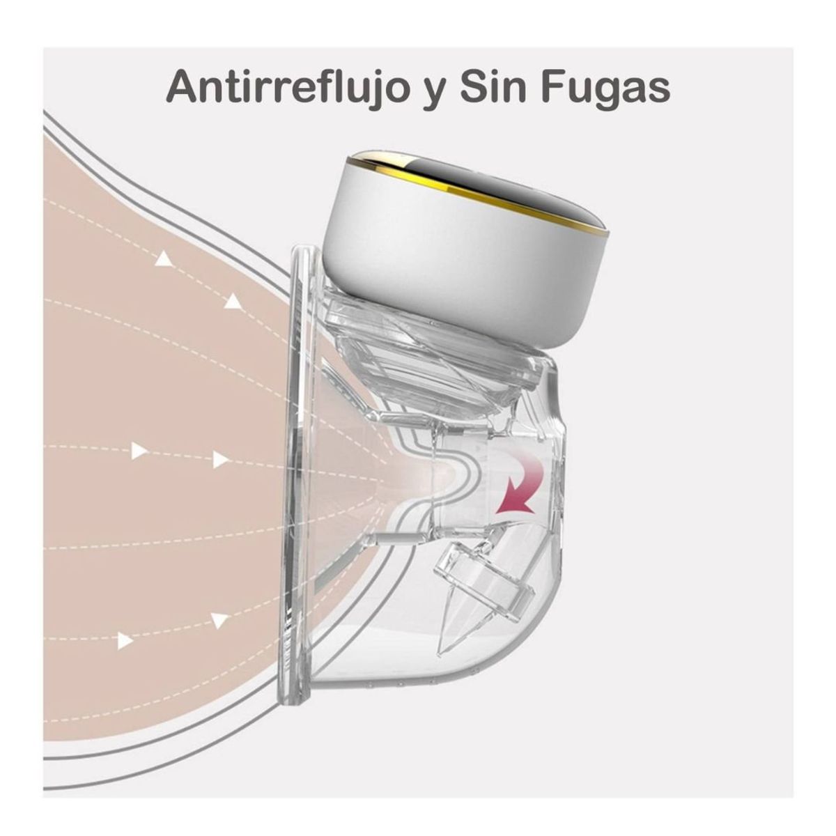 GENERICO - 2 Extractores De Leche Inalámbrico Manos Libres Dorados