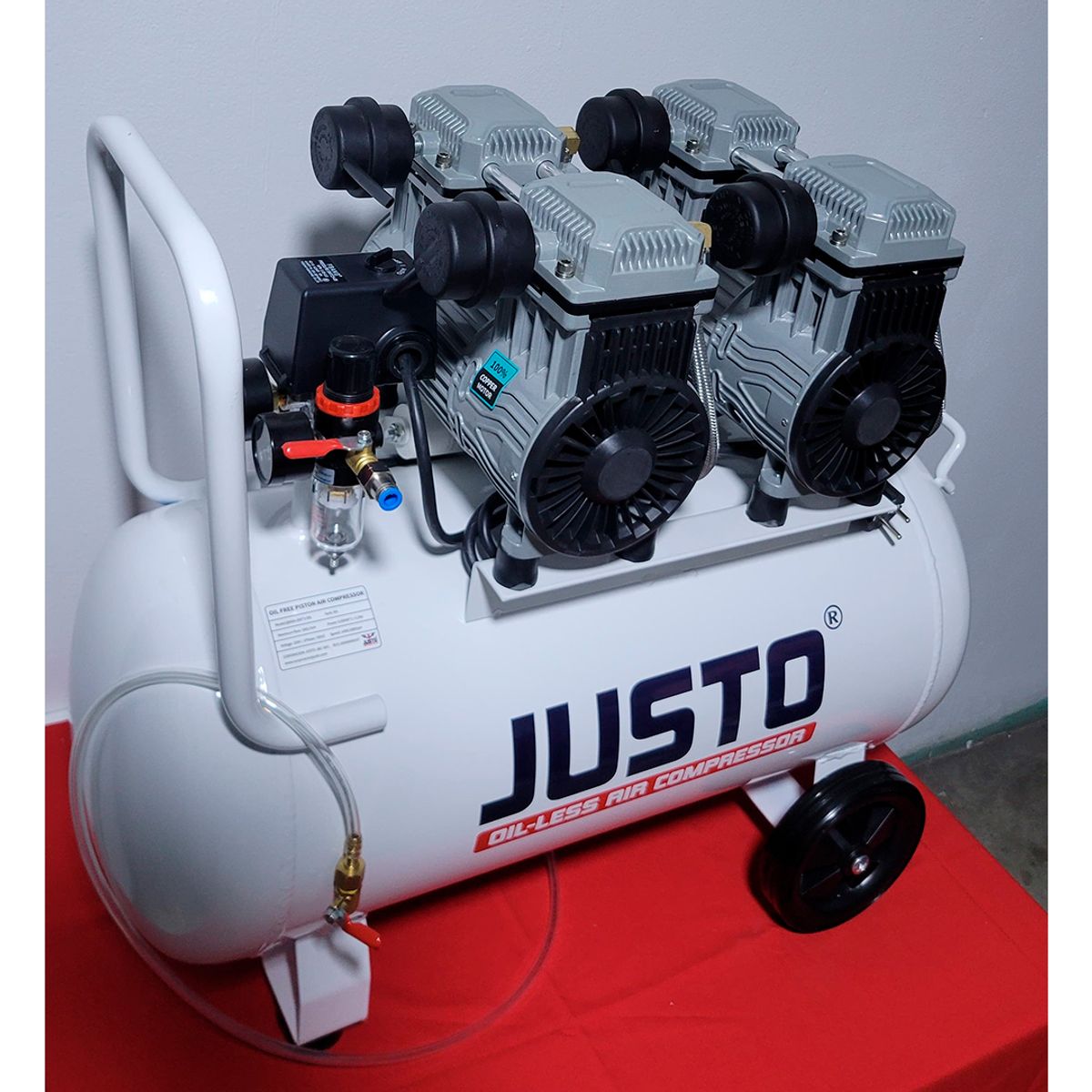 JUSTO - COMPRENSORA DENTAL 2HP  50L LIBRE DE  ACEITE
