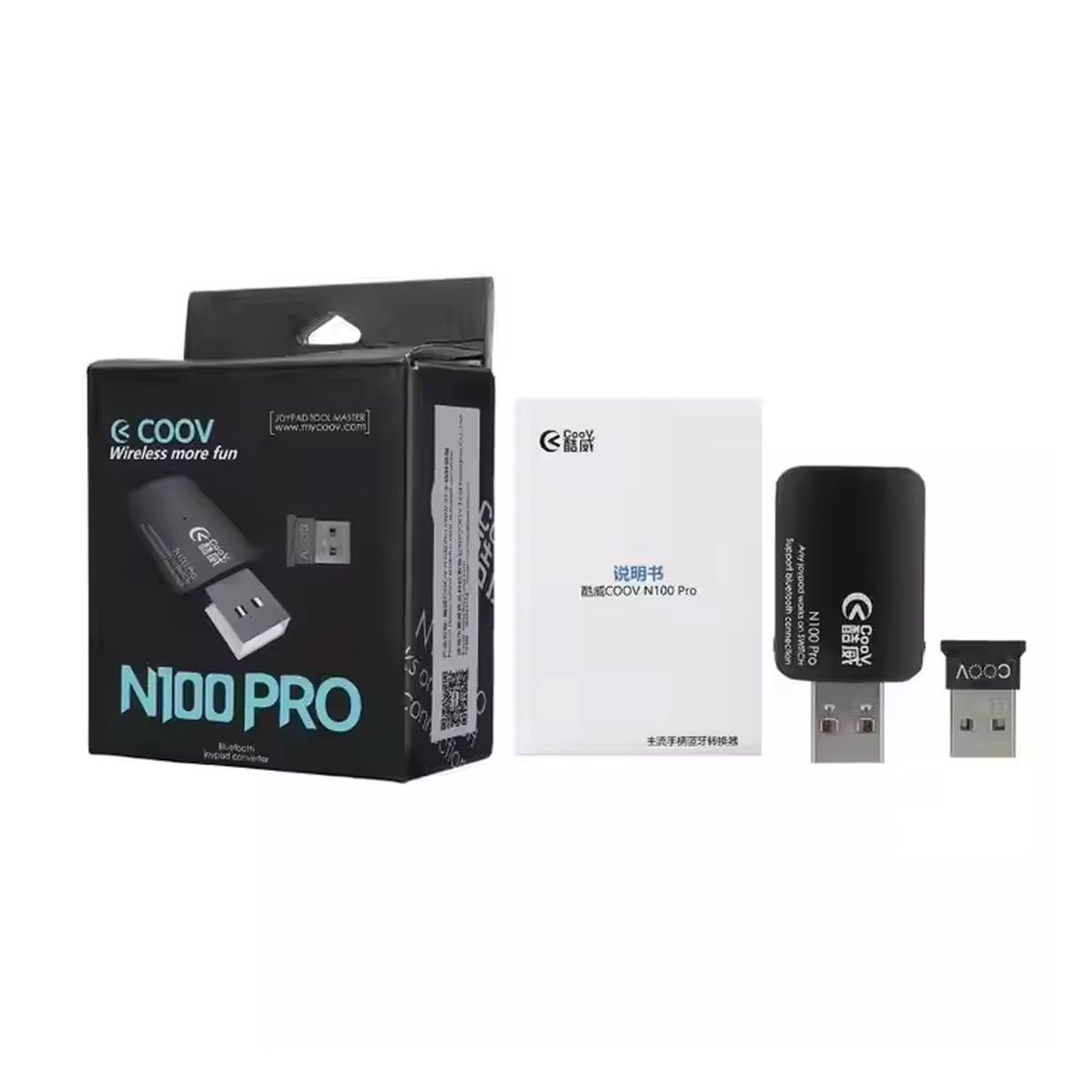 NINTENDO - COOV N100 PRO Bluetooth USB Converter Stick for Nintendo Switch